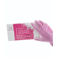 colortrak Vinyl Gloves Powder Free Pink